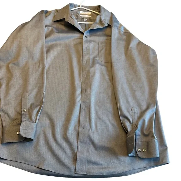 Roundtree & Yorke Men's Dark Gray Long Sleeve Shirt - Picture 9 of 9
